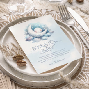 Boeken voor baby Elegante typografie Halve maan Bedankkaart