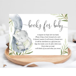 Boeken voor baby genderneutraal olifant baby showe informatiekaartje