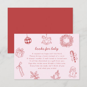 Boeken voor baby grillige kerst winter meisje informatiekaartje
