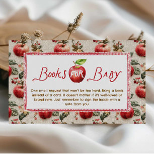 Boeken voor Baby Insteekkaart van Rustic Apple Informatiekaartje