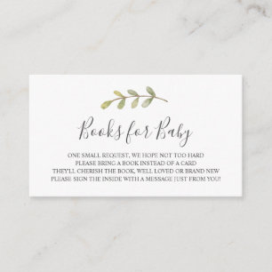 Boeken voor Baby-invoegkaart Informatiekaartje