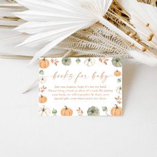Boeken voor Baby Kaart   Herfst Pompoen Baby Showe