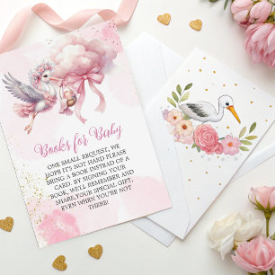 Boeken voor Baby Kaart Ooievaar & Wolk Baby Meisje