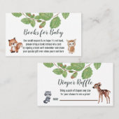 Boeken voor baby-/luierspoeldieren visitekaartje (Voorkant / Achterkant)