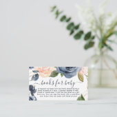 Boeken voor Baby marinesroze Baby shower Informatiekaartje (Staand voorkant)