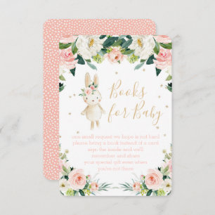 Boeken voor Baby Pink Floral Some Bunny Informatiekaartje