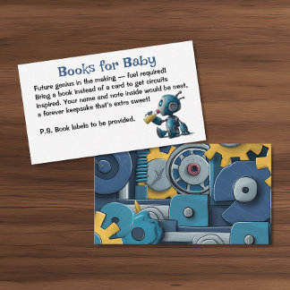Boeken voor Baby Robot Gears Informatiekaartje