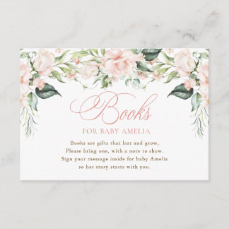 Boeken voor Baby Roze Bloemen Baby Shower Bijlage