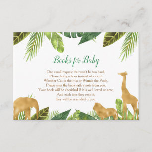 Boeken voor baby, Safari boek aanvraag inserts Informatiekaartje
