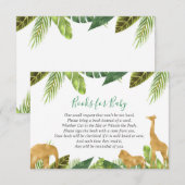 Boeken voor baby, Safari boekaanvraag invoegen Informatiekaartje (Voorkant / Achterkant)