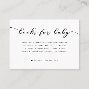 Boeken voor Baby Shower Bijlagekaart Roze Parijs Visitekaartje