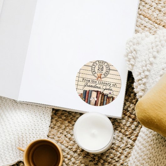 Boeken voor Baby shower Bookplate Sticker
