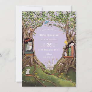 Boeken voor Baby shower Lavender Kaart