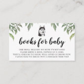 Boeken voor Baby Siberian Husky Boho Greenery Informatiekaartje (Voorkant)