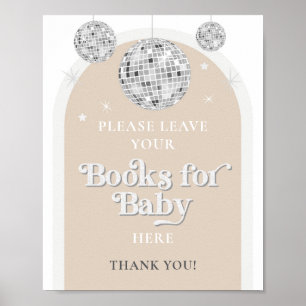 Boeken voor Baby Sign Disco Ball Baby shower Poster
