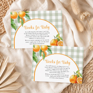 Boeken voor Baby Sinaasappels Baby Shower Informatiekaartje