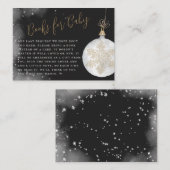 Boeken voor Baby sneeuwvlokken WinterBaby shower Informatiekaartje (Voorkant / Achterkant)