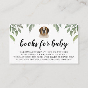 Boeken voor Baby St. Bernard Boho Greenery Informatiekaartje