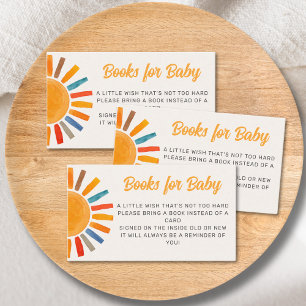 Boeken voor Baby Sun Baby shower Informatiekaartje