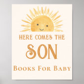 Boeken voor Baby Sun Baby shower Sign Poster (Voorkant)