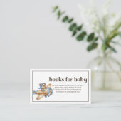 Boeken voor Baby Teddy Bear Pilot Baby Boy Shower Informatiekaartje (Staand voorkant)