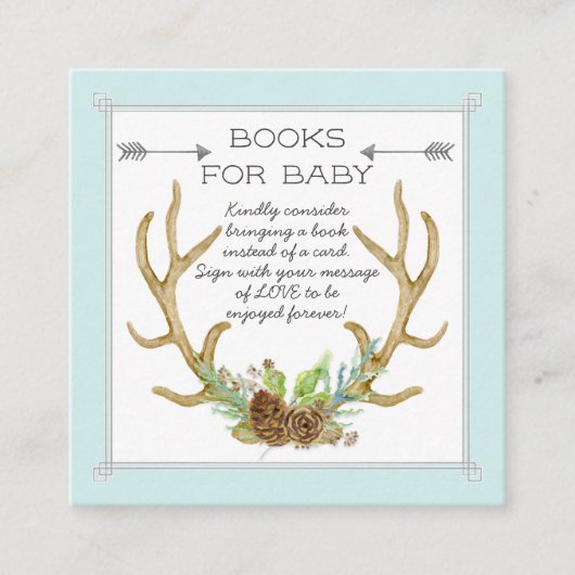 Boeken voor Baby Ticket Boho Deer Antler Forest Wo (Voorkant)