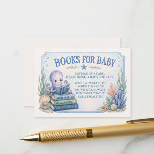 Boeken voor baby verjaardagskaart onderzee informatiekaartje
