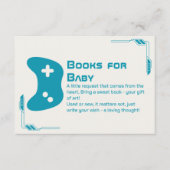 Boeken voor Baby Video Game Controller Baby shower Informatiekaartje (Voorkant)