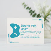 Boeken voor Baby Video Game Controller Baby shower Informatiekaartje (Staand voorkant)