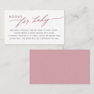 Boeken voor Baby Waterverf Butterfly Baby shower Informatiekaartje