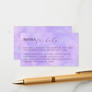 Boeken voor Baby Waterverf Cloud Nine Baby shower Informatiekaartje