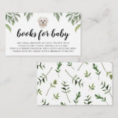Boeken voor Baby White Maltese Dog Boho Greenery Informatiekaartje (Voorkant / Achterkant)