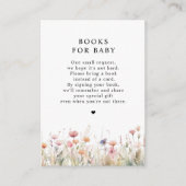 Boeken voor Baby | Wildflower Spring Baby shower Informatiekaartje (Voorkant)