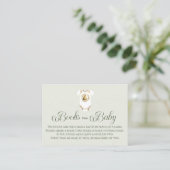 Boeken voor Baby Wintergroen Baby Shower Informatiekaartje (Staand voorkant)