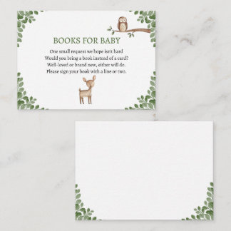 Boeken voor Baby Woodland Animals Theme Informatiekaartje