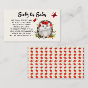 Boeken voor Baby Woodland Hedgehog Rozen Herfst Sh Informatiekaartje