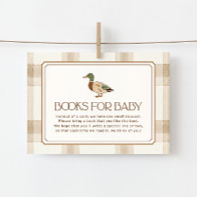 Boeken voor babyfeestje met wilde eend voor baby