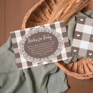 Boeken voor baby's voor rustieke cafe Bebe neutral Informatiekaartje