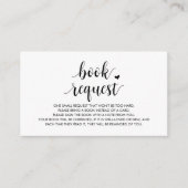 Boeken voor de baby, Moderne Cute Black Script Enc Informatiekaartje (Voorkant)