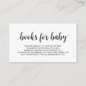 Boeken voor de baby, Moderne Cute Black Script Enc Informatiekaartje (Voorkant)