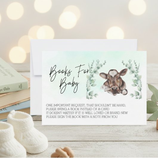 Boeken voor de Koe van Baby showers Eucalyptus Kaart