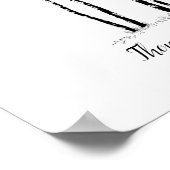 Boeken voor gasten op een rustieke bruiloft  poster (Hoek)