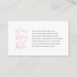 Boeken voor het baby, Creative roze en grijs Manus Informatiekaartje