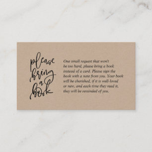 Boeken voor het baby, Creative rustic kraft Manusc Informatiekaartje