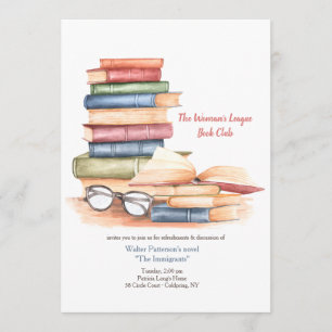 Boeken voor het lezen van Boekclub Uitnodiging