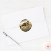 Boeken voor het lezen van keukengerei ronde sticker (Envelop)