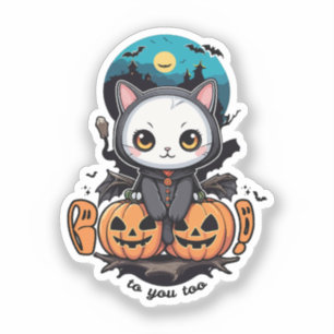 Boeken voor jou ook Schattigee Cat Bat Wings & P Sticker