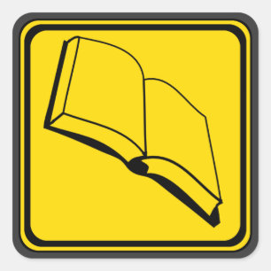 Boeken vooruit! vierkante sticker