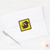 Boeken vooruit! vierkante sticker (Envelop)