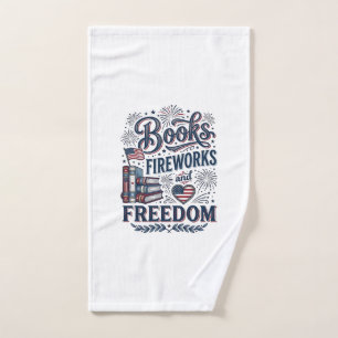 Boeken Vuurwerk en Vrijheid Patriottisch Lezer Shi Handdoek